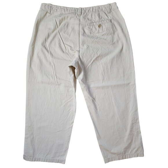 Mountain Lake Basic Light Beige High Rise Cotton Capri Pants Size 10 - Picture 3 of 3